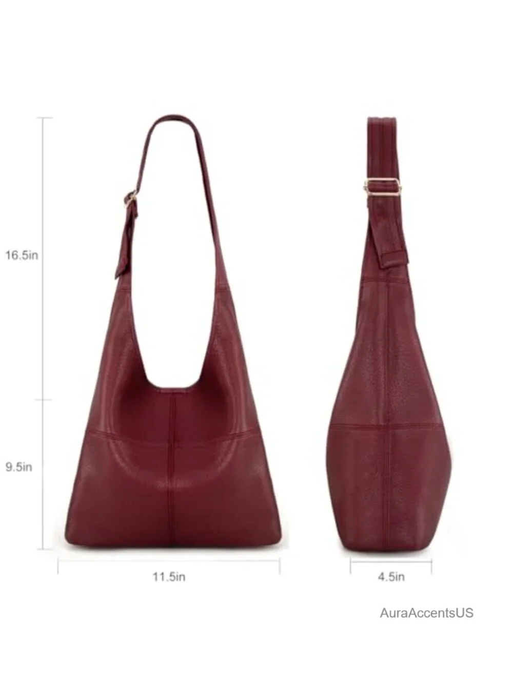 Montana West Hobo Purse Women Vegan Leather Shoulder Bag Wristlet Set Soft